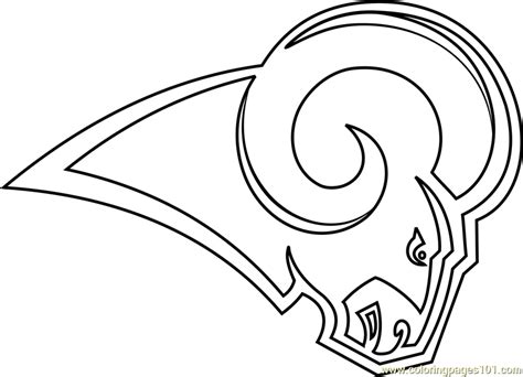 Los Angeles Rams Logo Coloring Page - Free NFL Coloring ... - Coloring Home