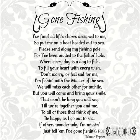 Gone Fishing Poem Bereavement svg Mourning svg Sympathy | Funeral quotes, Grieving quotes ...