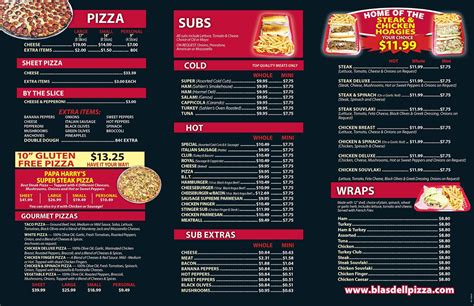 Menu | Blasdell Pizza | Pizza Delivery | Buffalo, NY