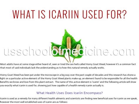 What is icariin used for?