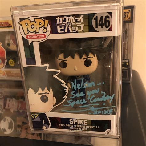 My first pop I had ever gotten signed...Cowboy Bebop's Spike by voice ...