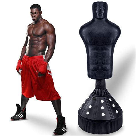 Lions Free Standing 6ft Punch Bag Torso Dummy Boxing Stand Martial Arts Fitness Kick Punching ...