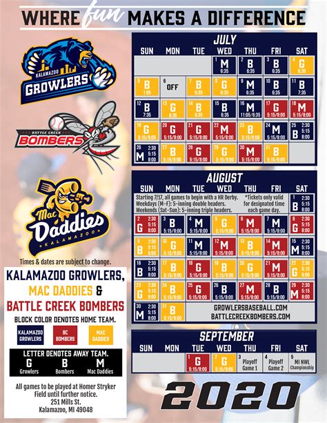 2020 Season Format, Schedule and Updates - Kalamazoo Growlers : Kalamazoo Growlers