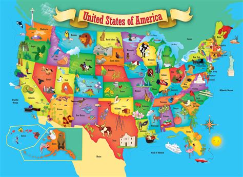 MasterPieces Explorer Kids - USA Map - 60 Piece Kids Puzzle ...