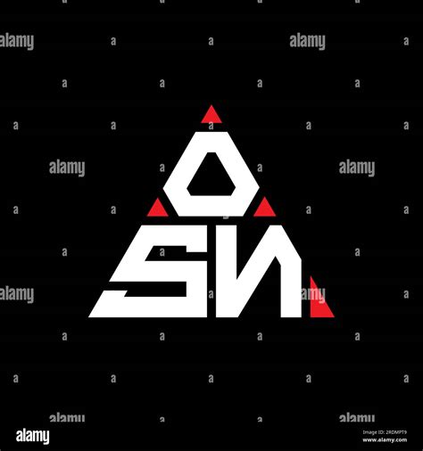 OSN triangle letter logo design with triangle shape. OSN triangle logo ...