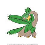 How to Draw Torterra from Pokemon printable step by step drawing sheet : DrawingTutorials101.com