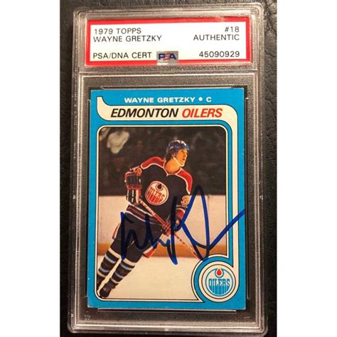 1979 TOPPS #18 WAYNE GRETZKY ROOKIE CARD PSA GRADED AUTHENTIC AUTO