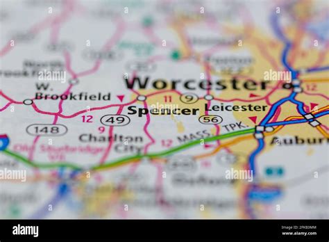 Spencer massachusetts map hi-res stock photography and images - Alamy