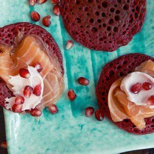 Beet Blinis with Salmon Marinated in Star Anise Syrup from 'Home Made ...