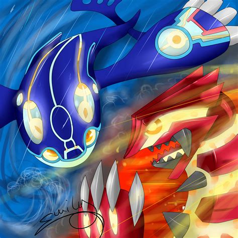 primal kyogre and groudon by EmilyArtAndComics on DeviantArt