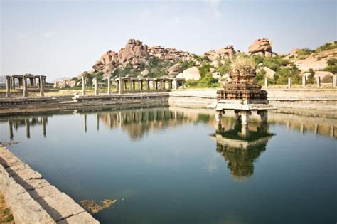 Premium Photo | Ancient ruins of hampi temples, karnataka, india.