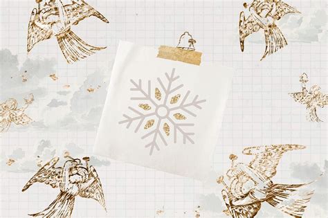 Gold snowflakes background, Christmas design | Premium Photo - rawpixel