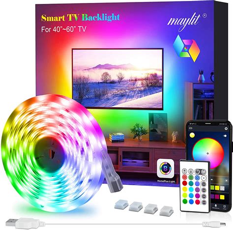 Led Strip Lights, Maylit 8.2 ft Tv Led Backlight for 40-60 inch Tv ...