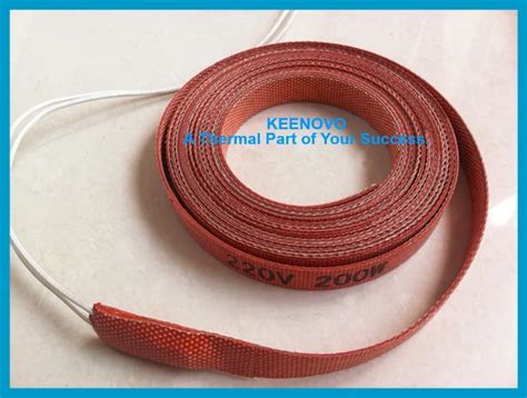 Silicone Pipe Heater, Tube Heating Tape, Heating Belt, Silicone Heating Element, 15*3000mm 200W ...