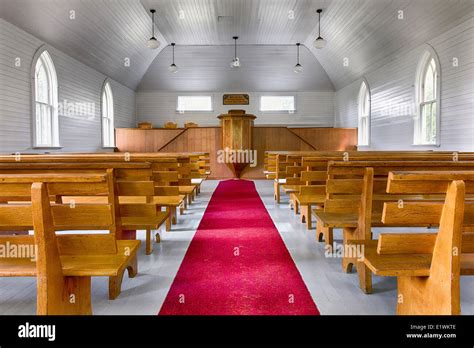 Church interior, Mennonite Heritage Village, Steinbach, Manitoba, Canada Stock Photo - Alamy