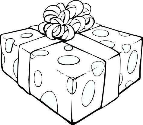 Clipart - Gift Line Art