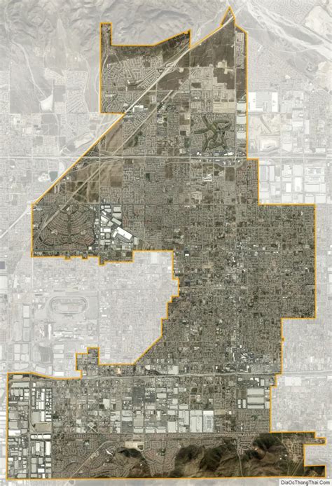 Map of Fontana city, California