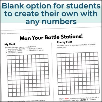 Coordinate Plane Graphing Battleship - Coordinate Grid Game by Chalk ...