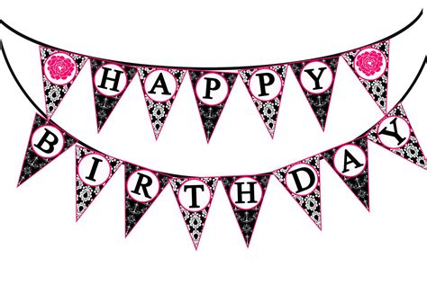 Birthday Banner Clipart | Free birthday banner, Birthday banner template, Printable banner template