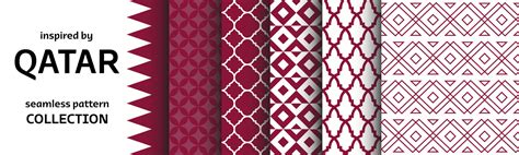 Seamless Pattern Collection inspired by Qatar Culture and Art. Set of ...