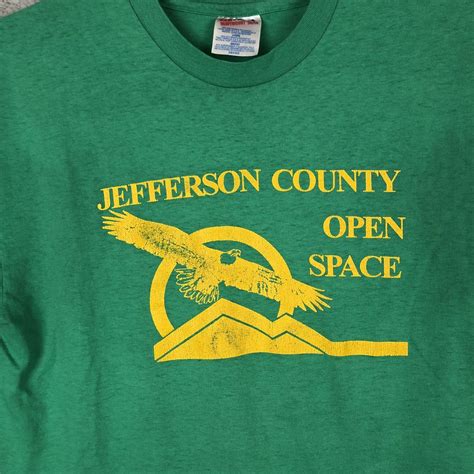 Men’s vintage open space 80s green and yellow T... - Depop