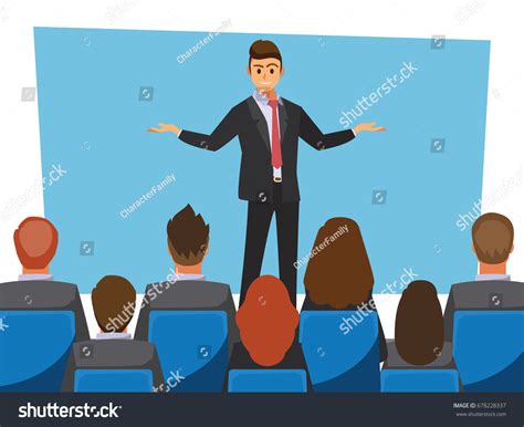 Business Seminar Vector Illustration Cartoon Character Stock Vector ...