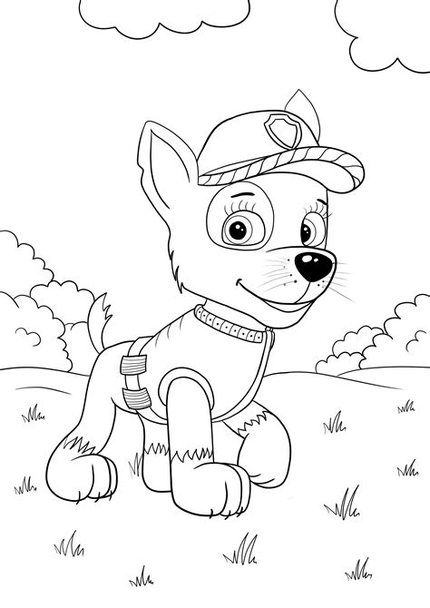 Chase Paw Patrol Paw Patrol Chase Coloring Page Paw Patrol The Movie ...