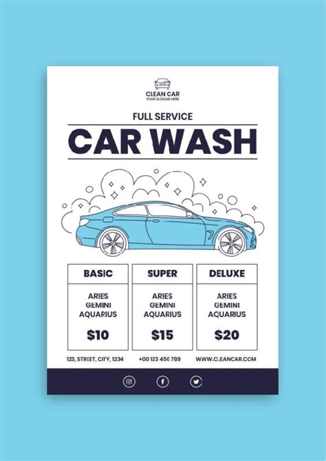 Free Car Wash Flyer templates | Wepik