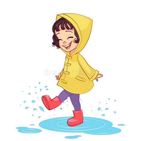 Kids Playing Rain Stock Illustrations – 559 Kids Playing Rain Stock ...