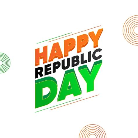 Premium Vector | Happy republic day india logo design template