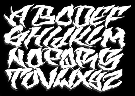 Graffiti Alphabet Dark Procreate Stamp Set Font Black Letter - Etsy