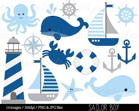 Náutico Clipart Clip Art Anchor Clipart Whale Clipart | Etsy