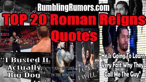 Top 20 Roman Reigns Quotes! - RumblingRumors | Reign quotes, Roman ...