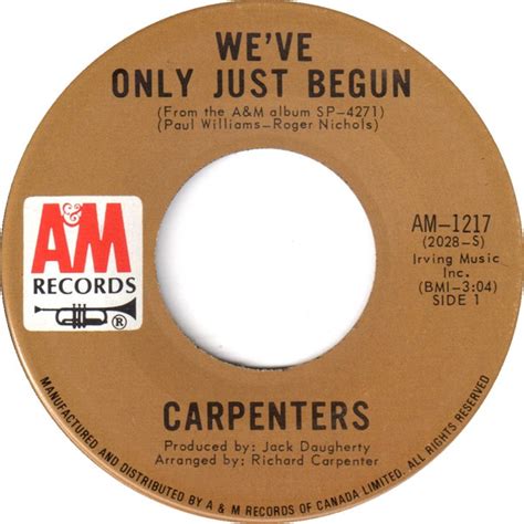 Carpenters - We've Only Just Begun (Vinyl) | Discogs