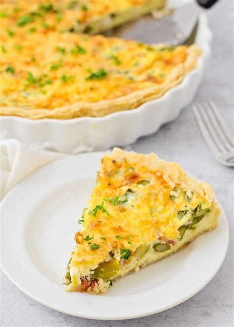 Asparagus Quiche Recipe {With Cheese} | Lil' Luna