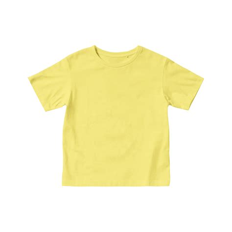 Yellow kids t shirt mockup short sleeve transparent background 11018642 PNG