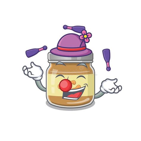 Smart Peanut Butter Cartoon Character Design Playing Juggling Stock ...