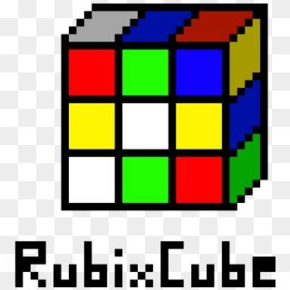 Rubix Cube - Pixel Art Rubik's Cube, HD Png Download - 600x520 (#68275) - PinPng