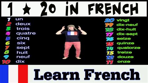 Learn To Count In French with French Counting 1 - 20 Numbers Song - YouTube