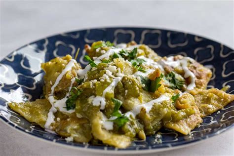 Chilaquiles with Hatch Salsa Verde - Easy Mexican Breakfast recipe