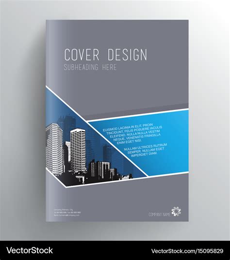 Book cover design template with skyscrapers Vector Image