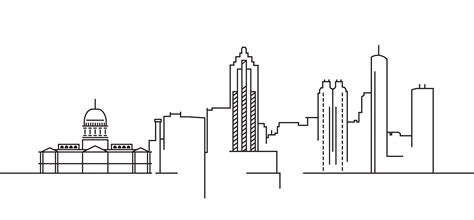 Atlanta Skyline Drawing - Atlanta Skyline On Behance | Dekorisori