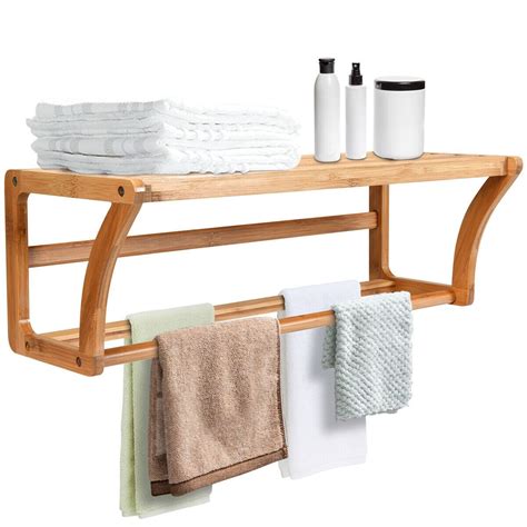 Bathroom Towel Rack With Shelf / Oil Rubbed Bronze Hotel Towel Shelf or ...