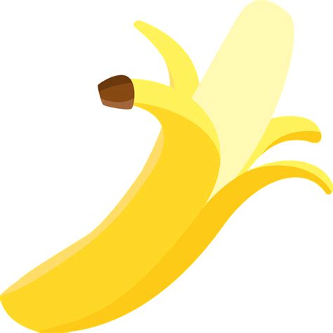 Simple Banana Peeled clipart. Free download transparent .PNG | Creazilla