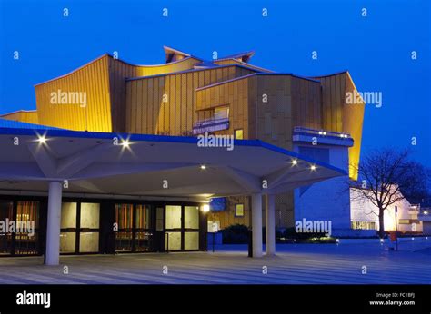 philharmonic hall in berlin at blue our Stock Photo - Alamy