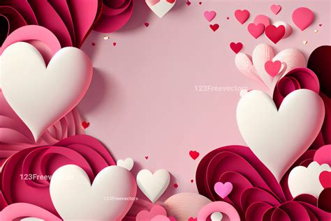 Lovely Valentines Day Background with Hearts