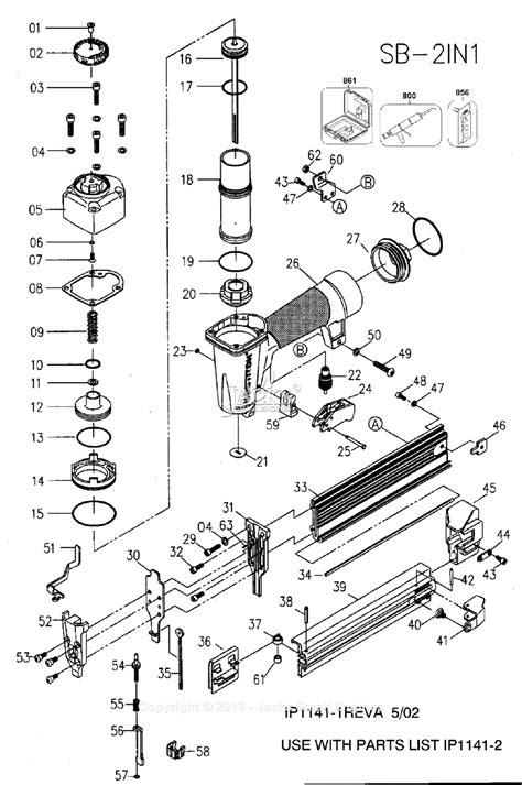 Bostitch SB-2IN1 Parts Diagram for Nailer