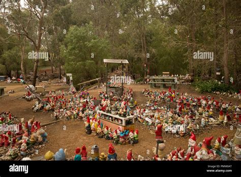 Gnomesville before the Great Gnomesville Flood of 2018 Stock Photo - Alamy