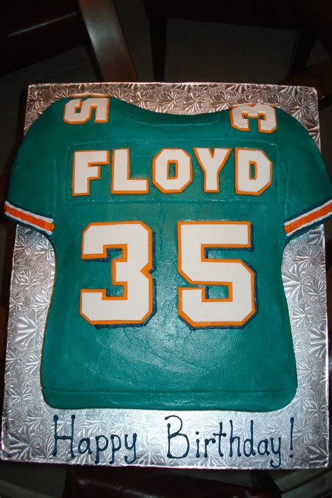 Miami Dolphins Jersey Cake — Football / NFL | Dolphin cakes, Dolphin birthday cakes, Miami ...