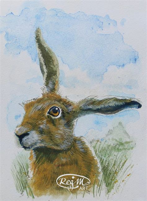 March Hare - Original Watercolour | RegM Art Studio